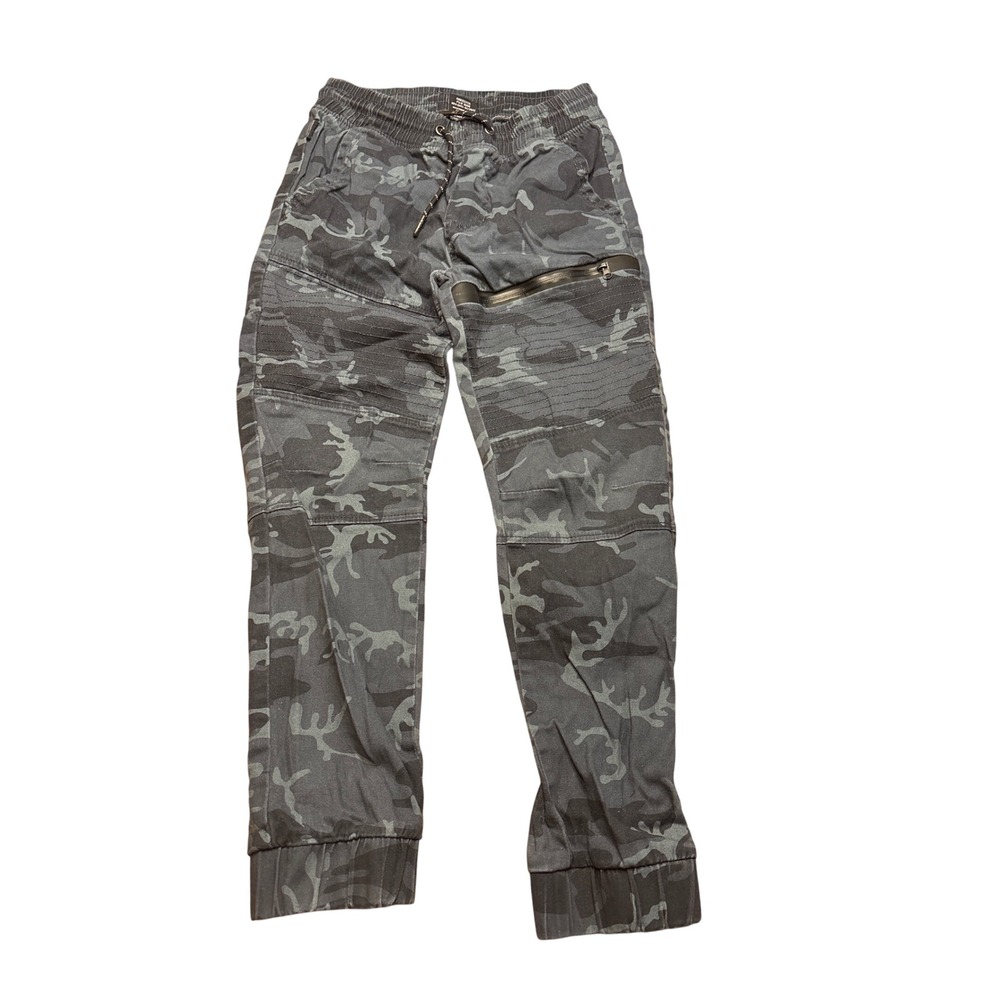 Ring of Fire Boys Blue Camo Moto Jogger Pants Size Medium